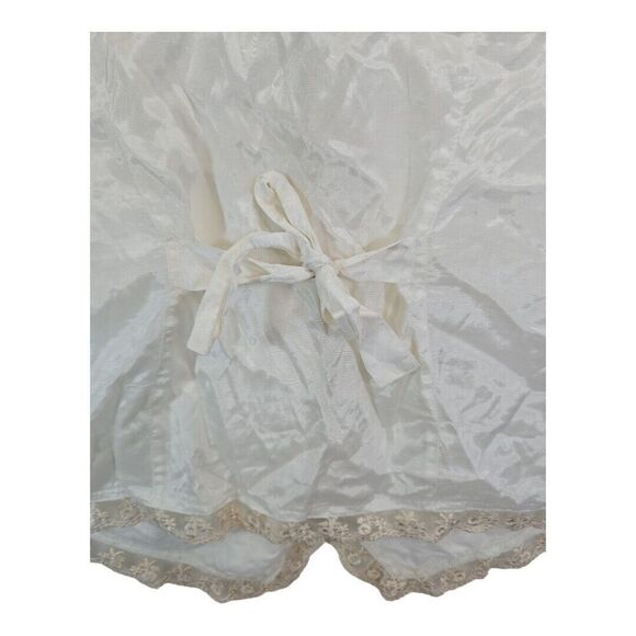 Vintage Ivory Lace Vest Size M David Hollis Collection Lined Tie Back - Picture 7 of 10